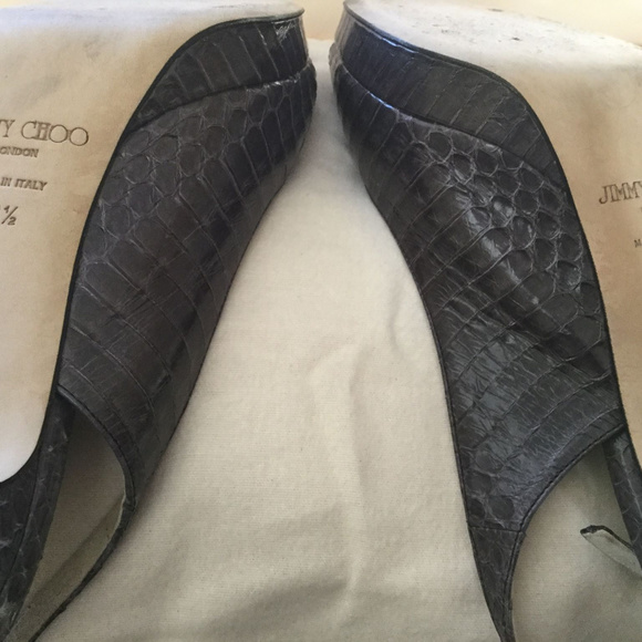 Jimmy Choo Open Toe Stiletto - Dark Mauve - 38.5 - Picture 3 of 6